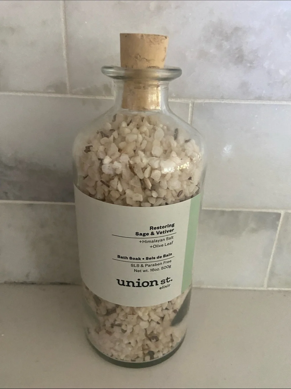 Union St. Restoring Sage & Vetiver Bath Soak - Cream
